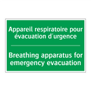 Appareil respiratoire pour évacuation /.../ - Breathing apparatus for emergency /.../