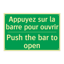 Appuyez sur la barre pour ouvrir /.../ - Push the bar to open