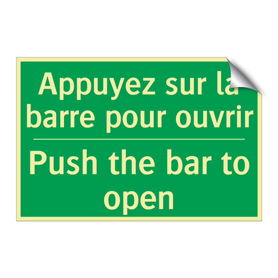 Appuyez sur la barre pour ouvrir /.../ - Push the bar to open