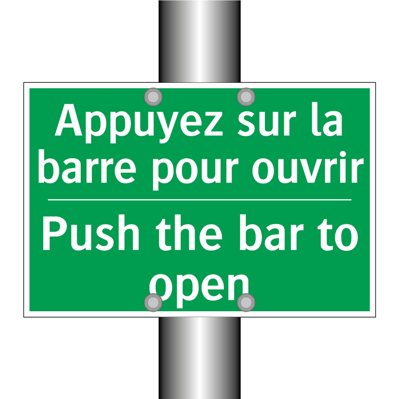 Appuyez sur la barre pour ouvrir /.../ - Push the bar to open