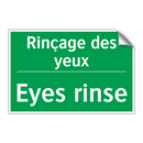 Rinçage des yeux - Eyes rinse