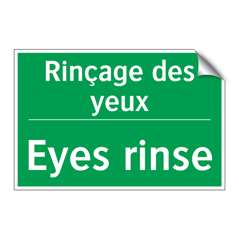 Rinçage des yeux - Eyes rinse