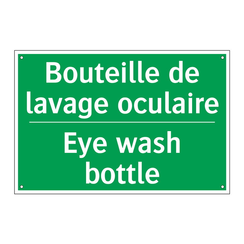 Bouteille de lavage oculaire - Eye wash bottle