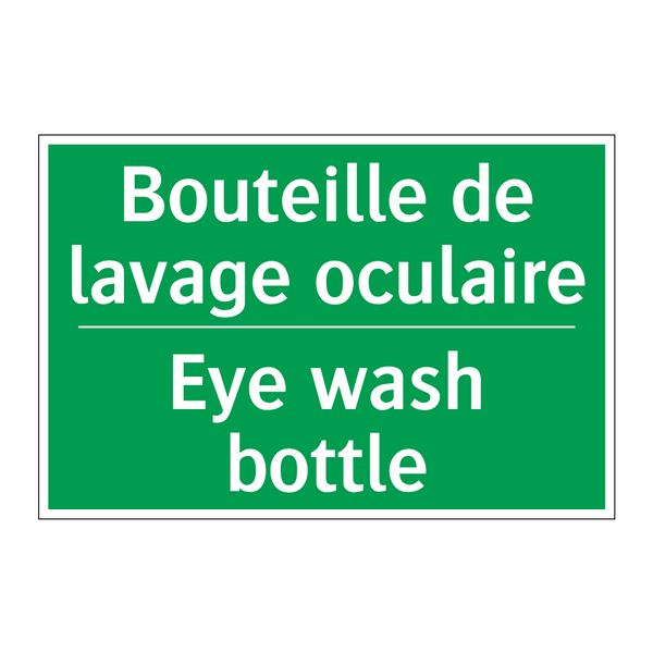 Bouteille de lavage oculaire - Eye wash bottle