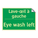 Lave-œil à gauche - Eye wash left