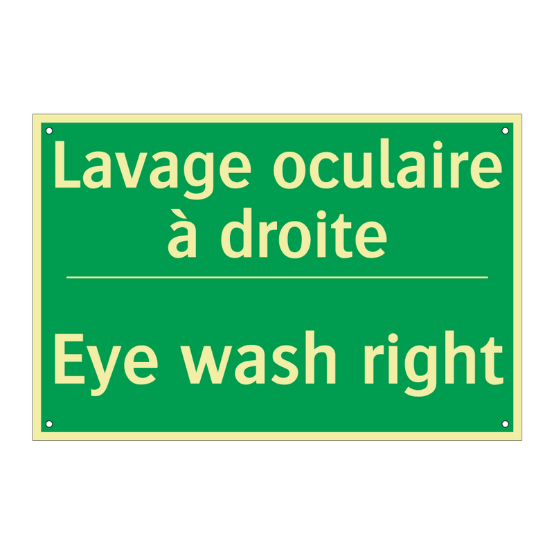 Lavage oculaire à droite - Eye wash right