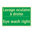 Lavage oculaire à droite - Eye wash right