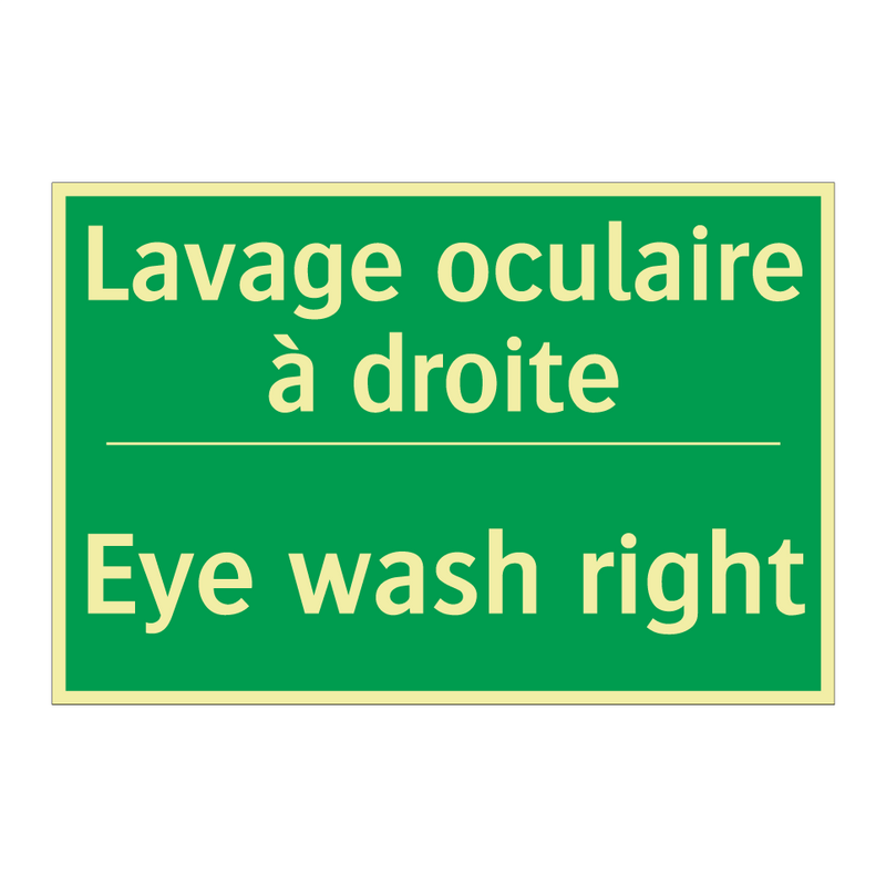 Lavage oculaire à droite - Eye wash right