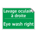 Lavage oculaire à droite - Eye wash right