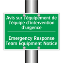 Avis sur l'équipement de l'équipe /.../ - Emergency Response Team Equipment /.../