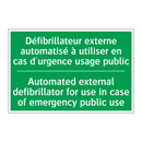 Défibrillateur externe automatisé /.../ - Automated external defibrillator /.../