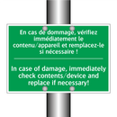 En cas de dommage, vérifiez immédiatement /.../ - In case of damage, immediately /.../