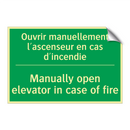 Ouvrir manuellement l'ascenseur /.../ - Manually open elevator in case /.../