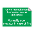 Ouvrir manuellement l'ascenseur /.../ - Manually open elevator in case /.../