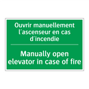 Ouvrir manuellement l'ascenseur /.../ - Manually open elevator in case /.../