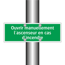 Ouvrir manuellement l'ascenseur en cas d'incendie