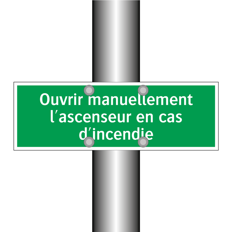 Ouvrir manuellement l'ascenseur en cas d'incendie
