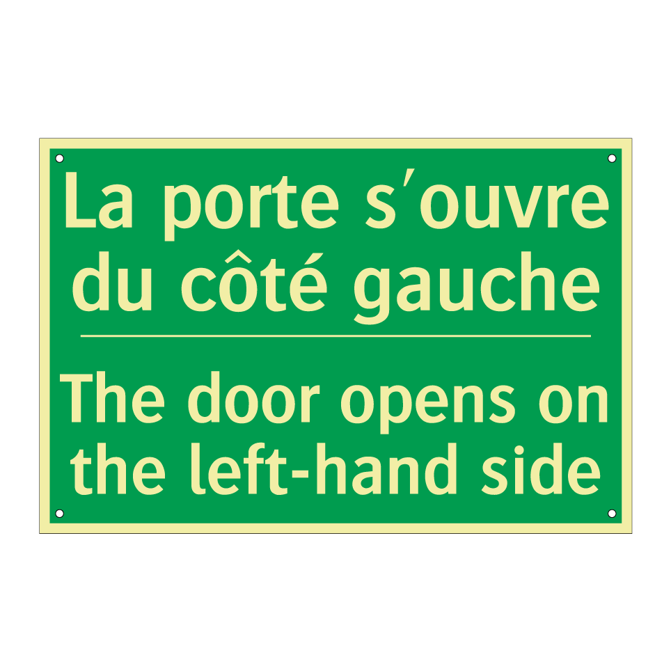La porte s'ouvre du côté gauche /.../ - The door opens on the left-hand /.../