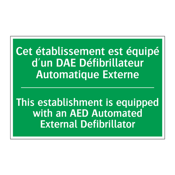 Cet établissement est équipé d'un /.../ - This establishment is equipped /.../