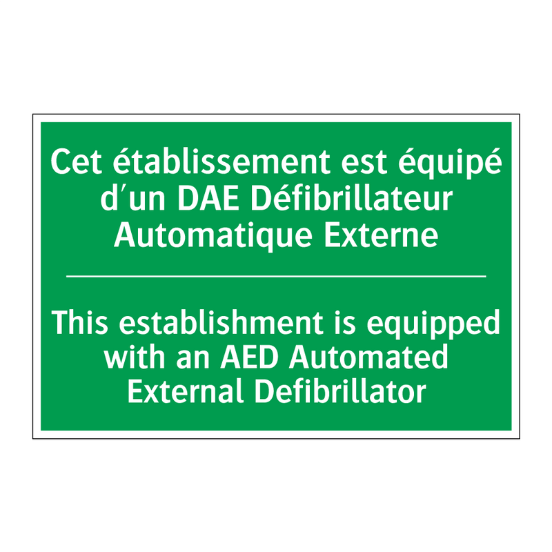 Cet établissement est équipé d'un /.../ - This establishment is equipped /.../