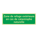 Zone de refuge extérieure en cas de catastrophe naturelle