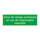 Zone de refuge extérieure en cas de catastrophe naturelle