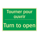 Tourner pour ouvrir - Turn to open