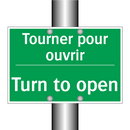 Tourner pour ouvrir - Turn to open