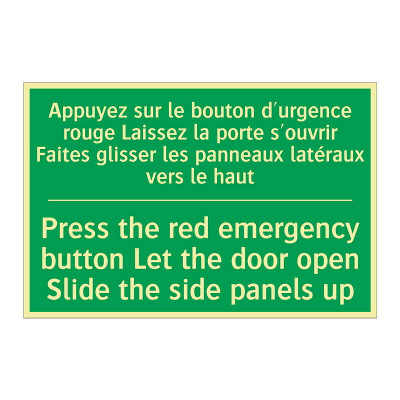 Appuyez sur le bouton d'urgence /.../ - Press the red emergency button /.../