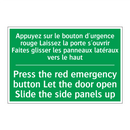 Appuyez sur le bouton d'urgence /.../ - Press the red emergency button /.../