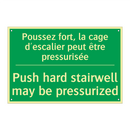 Poussez fort, la cage d'escalier /.../ - Push hard stairwell may be pressurized /.../