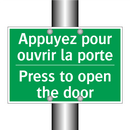 Appuyez pour ouvrir la porte - Press to open the door