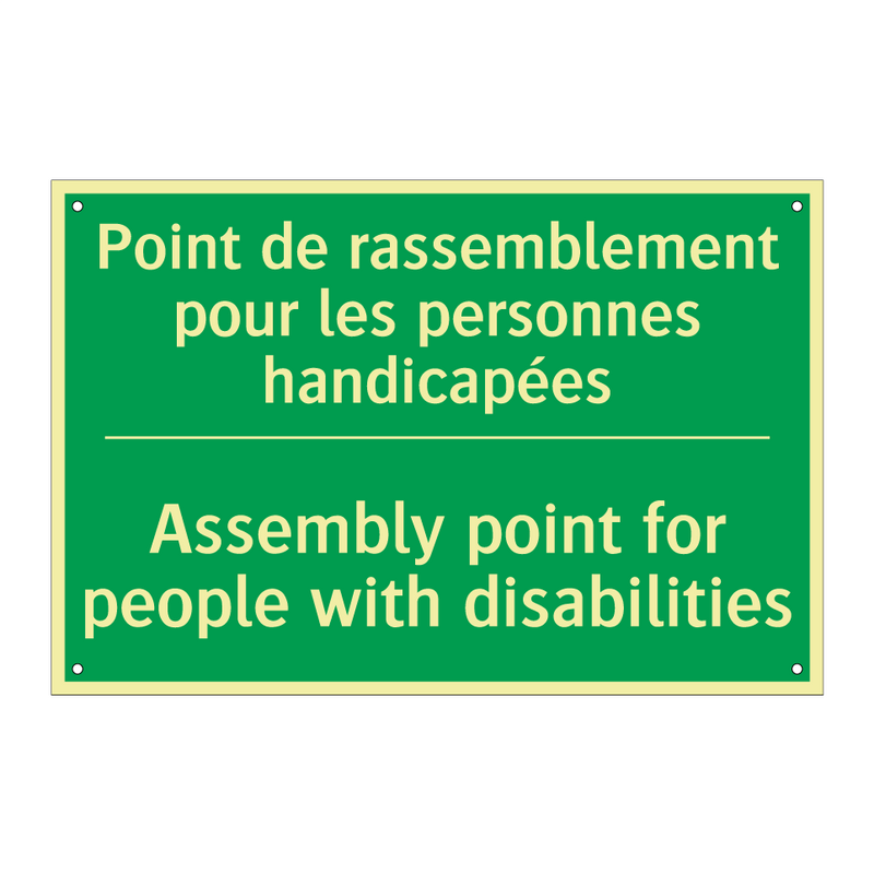 Point de rassemblement pour les /.../ - Assembly point for people with /.../