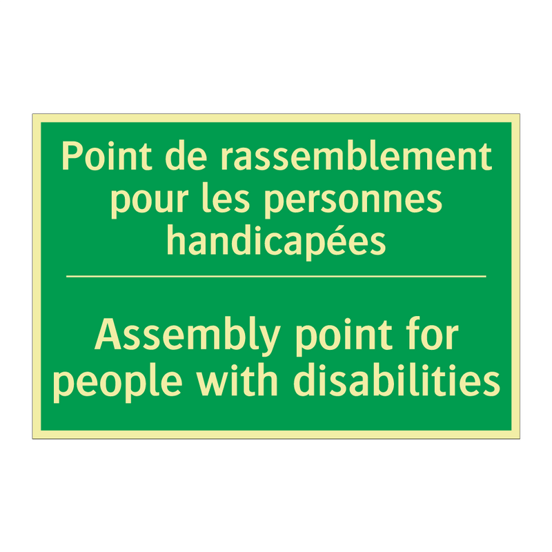 Point de rassemblement pour les /.../ - Assembly point for people with /.../