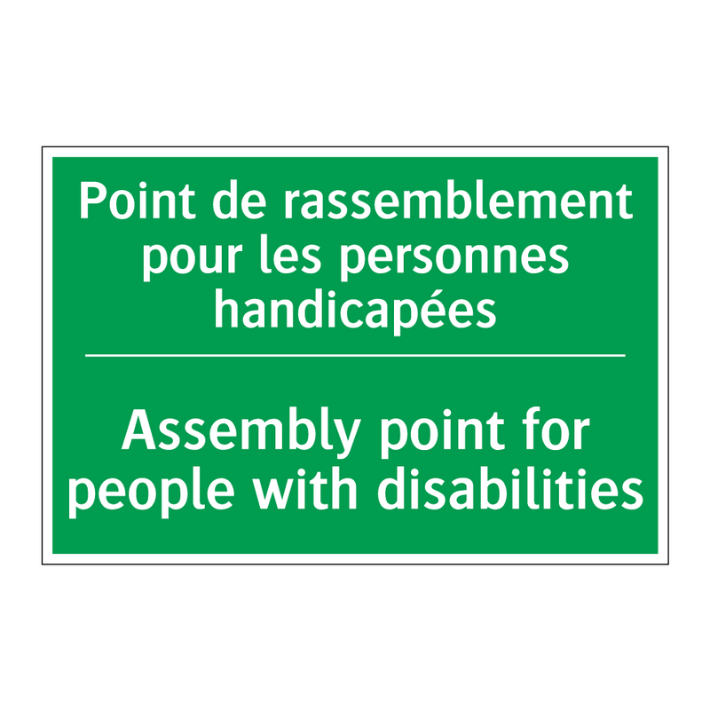 Point de rassemblement pour les /.../ - Assembly point for people with /.../