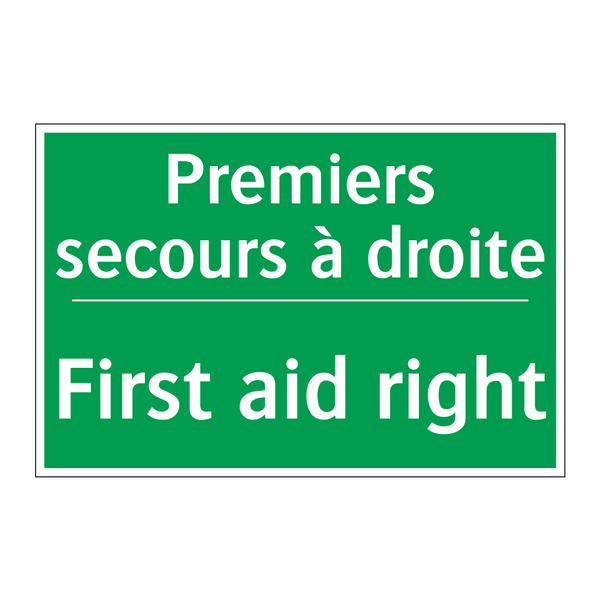 Premiers secours à droite - First aid right