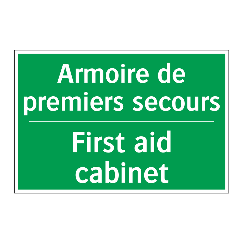 Armoire de premiers secours - First aid cabinet
