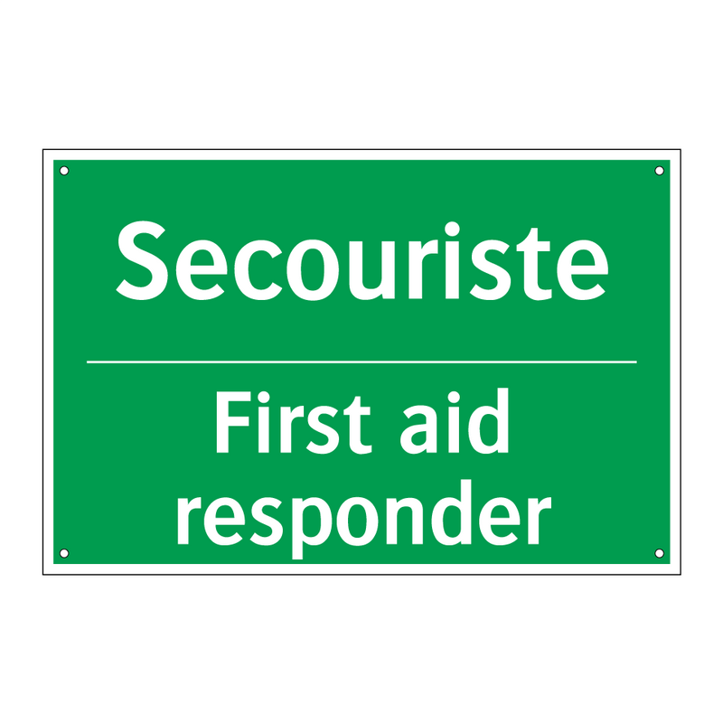 Secouriste - First aid responder