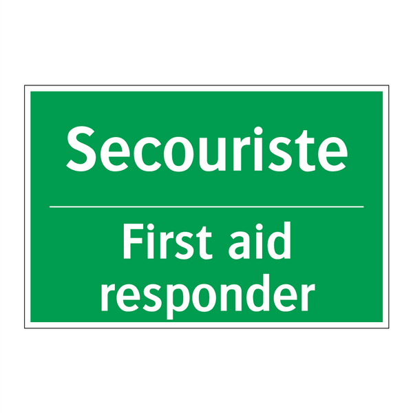 Secouriste - First aid responder