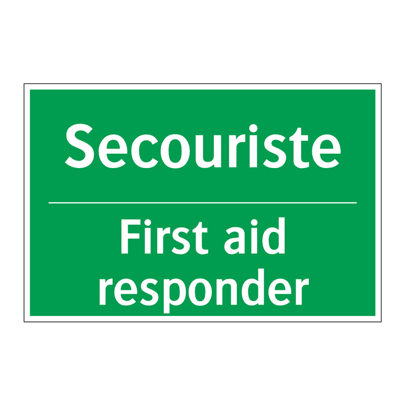 Secouriste - First aid responder