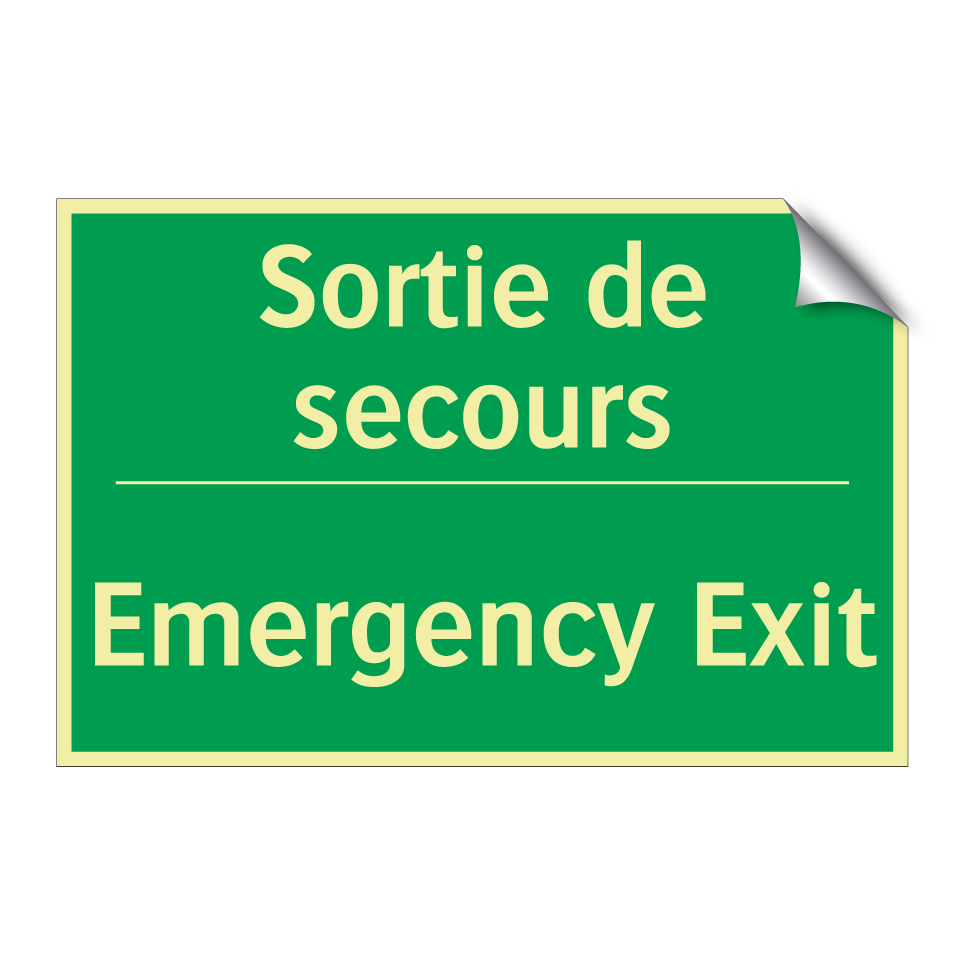 Sortie de secours - Emergency Exit