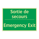 Sortie de secours - Emergency Exit