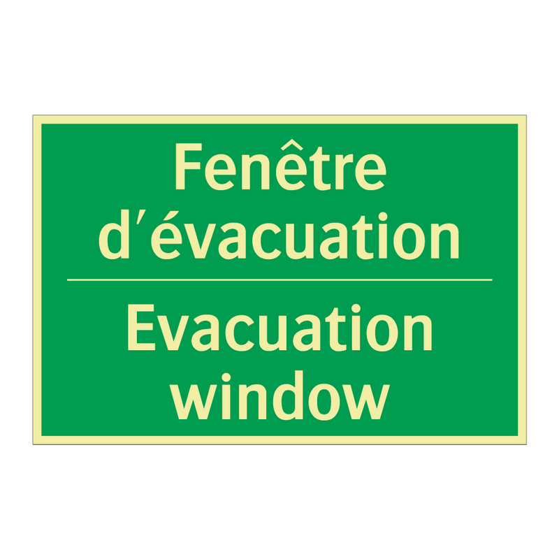Fenêtre d'évacuation - Evacuation window