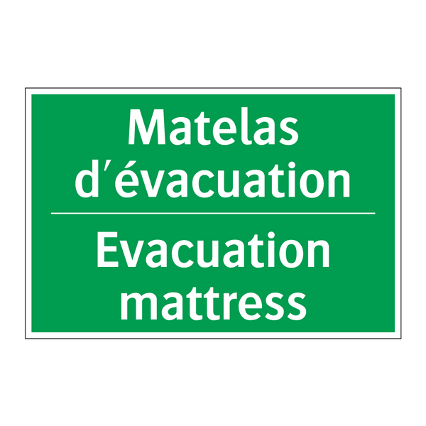 Matelas d'évacuation - Evacuation mattress