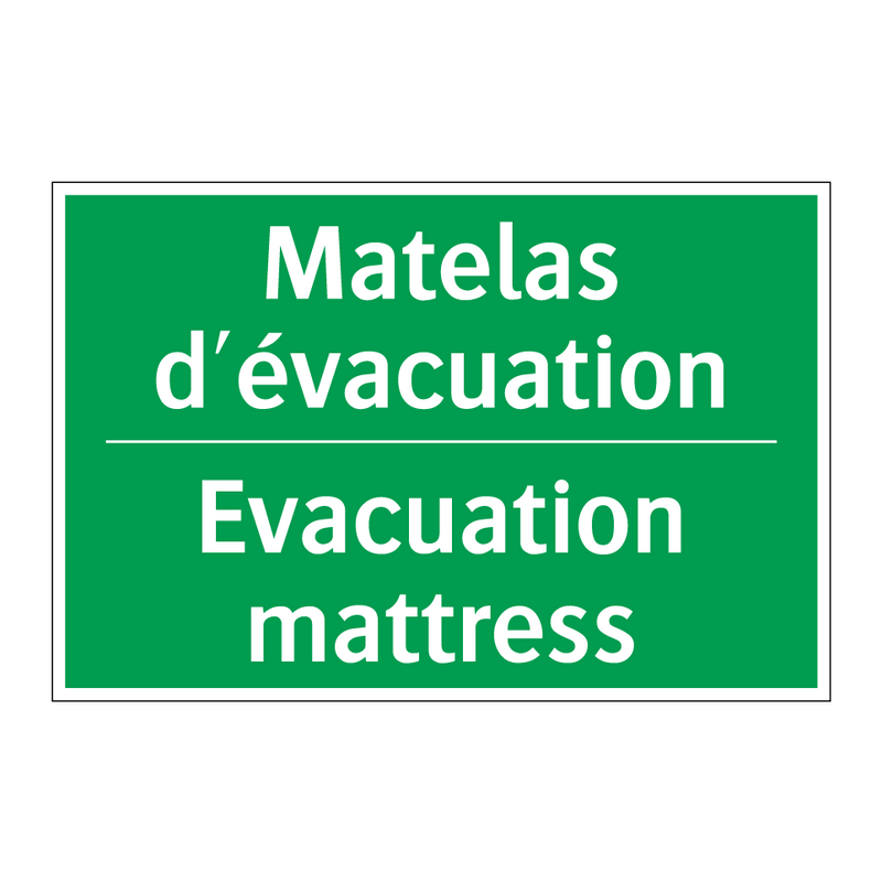 Matelas d'évacuation - Evacuation mattress