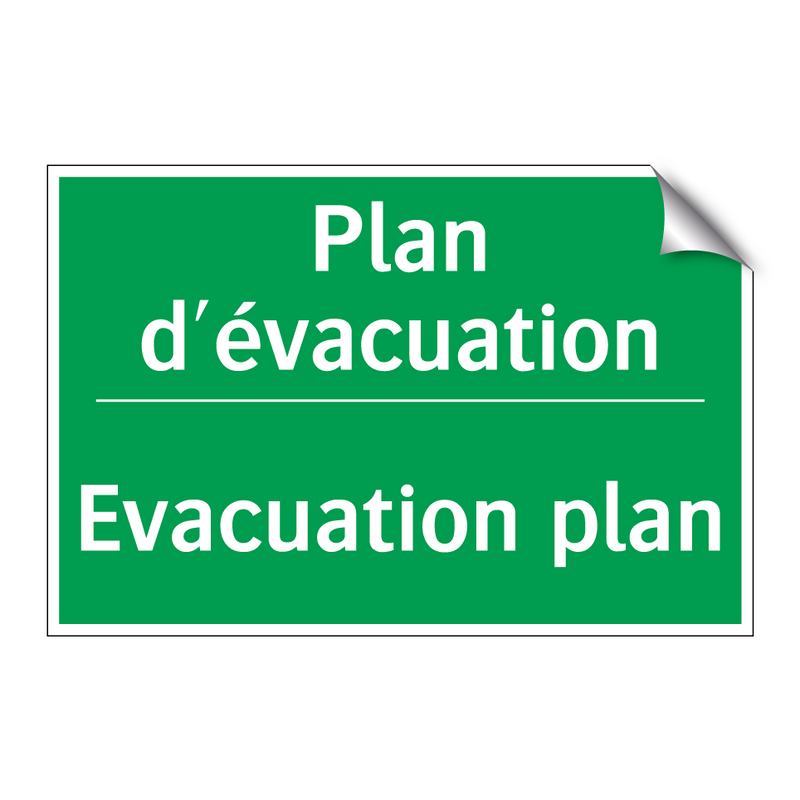 Plan d'évacuation - Evacuation plan