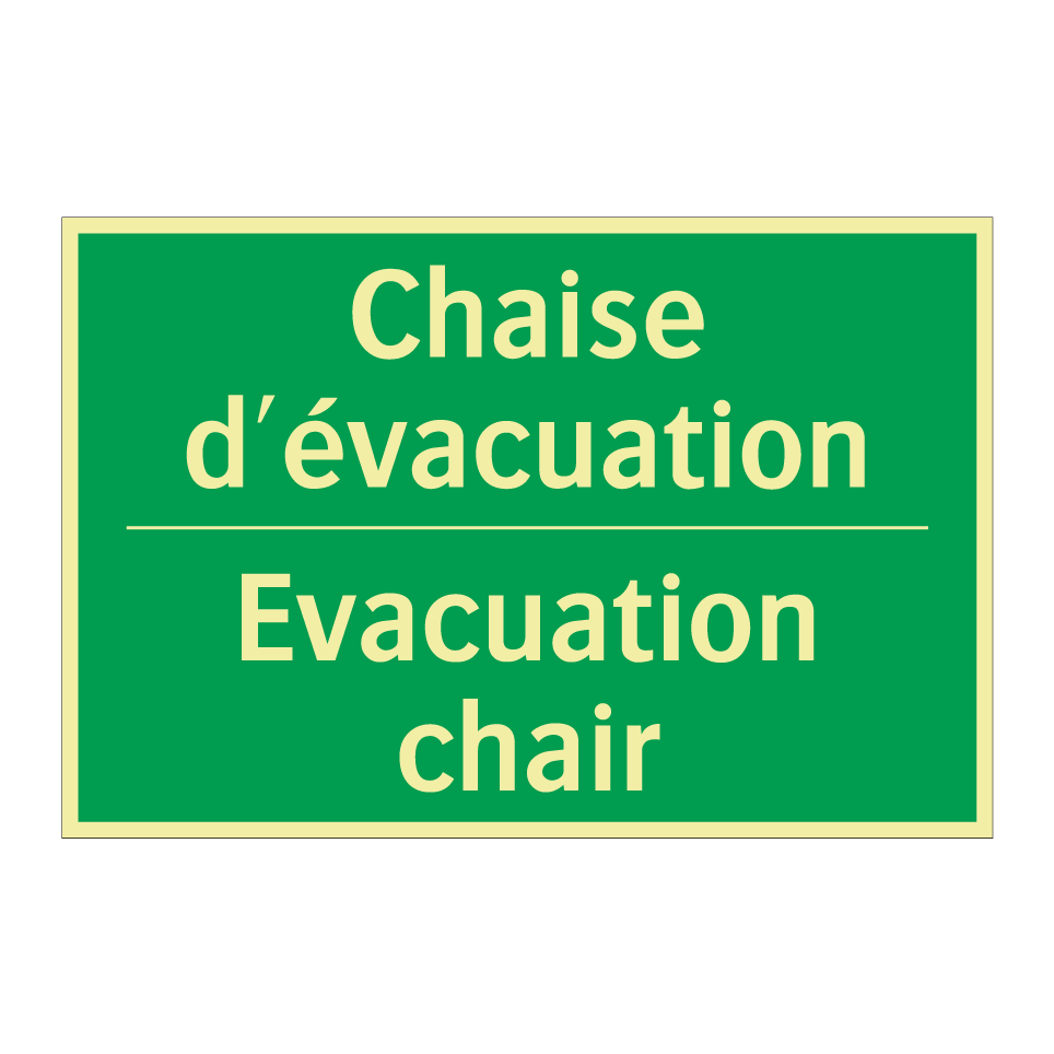 Chaise d'évacuation - Evacuation chair
