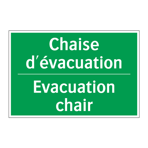 Chaise d'évacuation - Evacuation chair