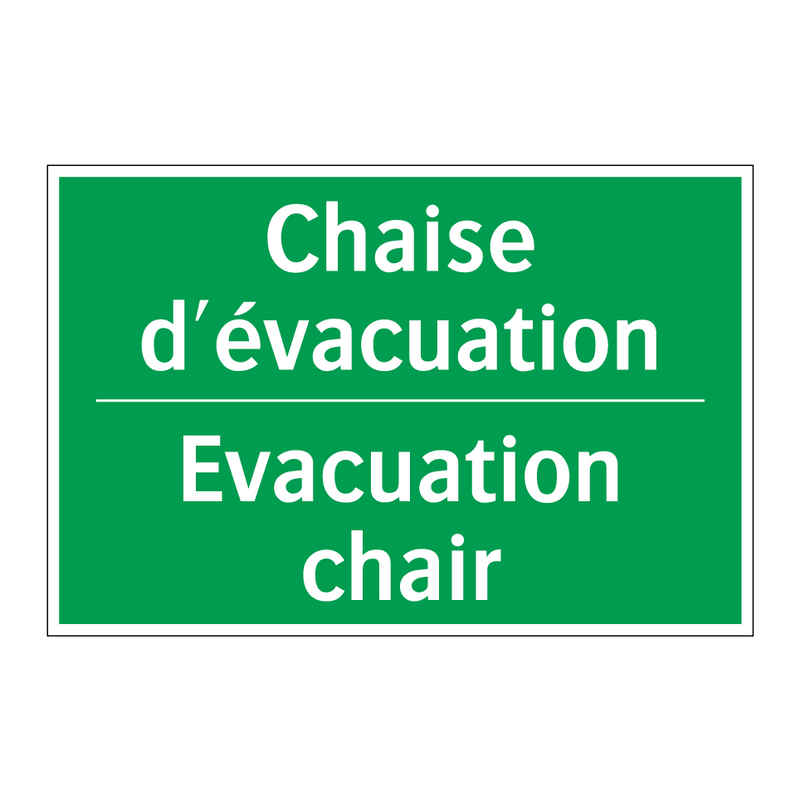 Chaise d'évacuation - Evacuation chair