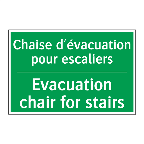 Chaise d'évacuation pour escaliers /.../ - Evacuation chair for stairs